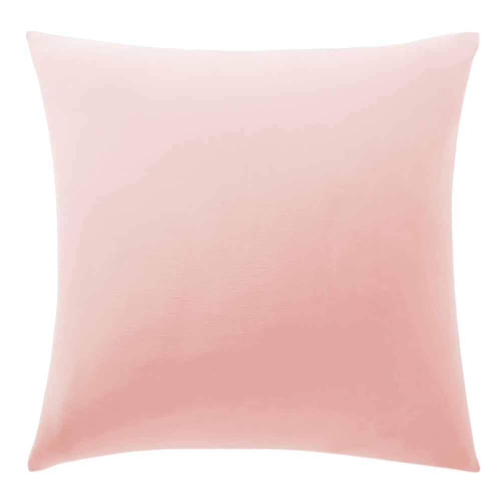 Taie sac en coton rose thé 63x63cm