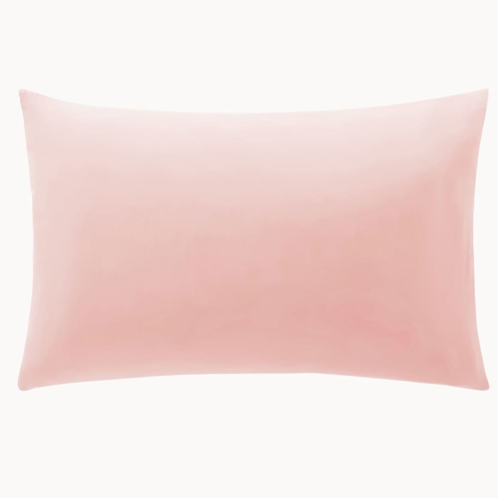 Taie sac en coton rose thé 63x63cm — vue 3