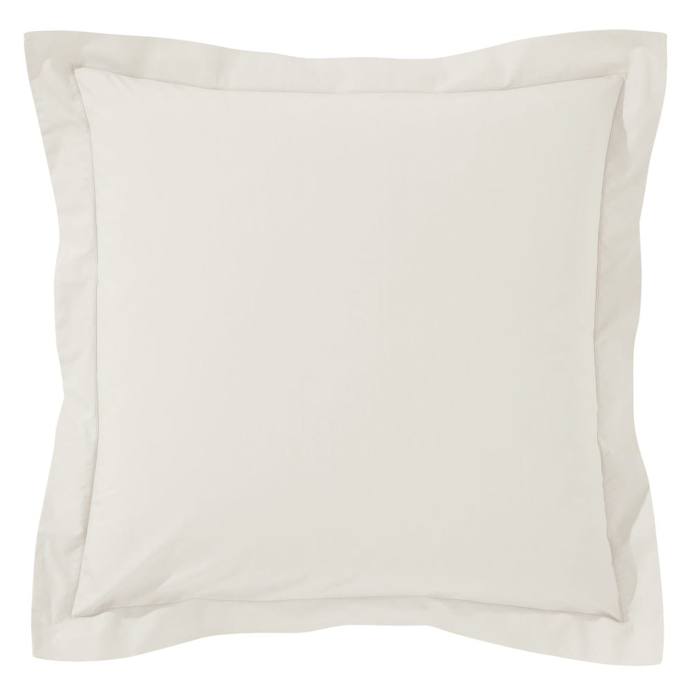 Taie volant en coton blanc ivoire 63x63cm — vue 3