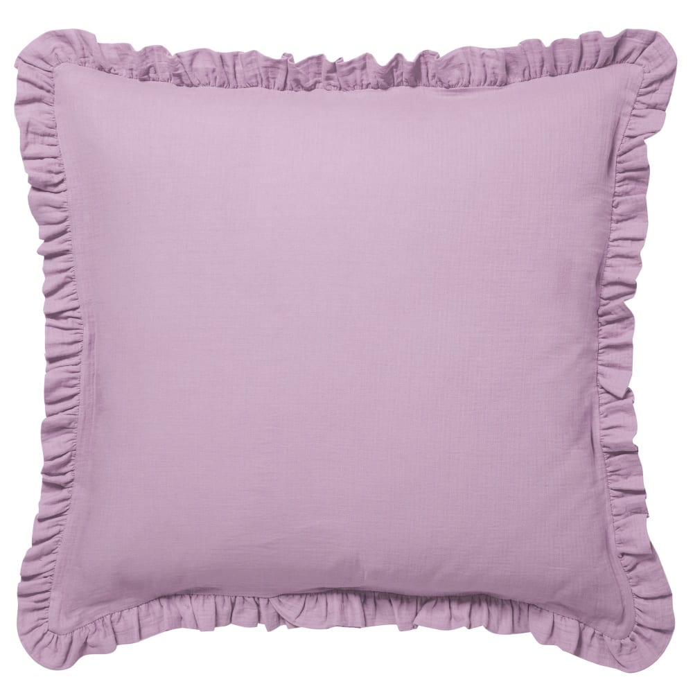 Taie sac en coton violet parme 65x65cm