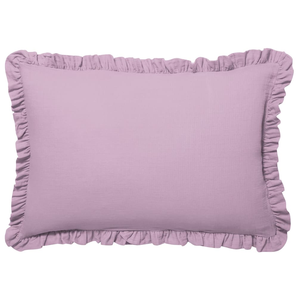 Taie sac en coton violet parme 65x65cm — vue 4