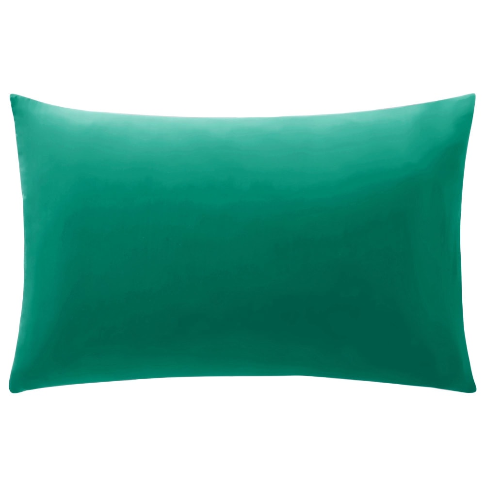 Taie sac en coton vert émeraude 63x63cm