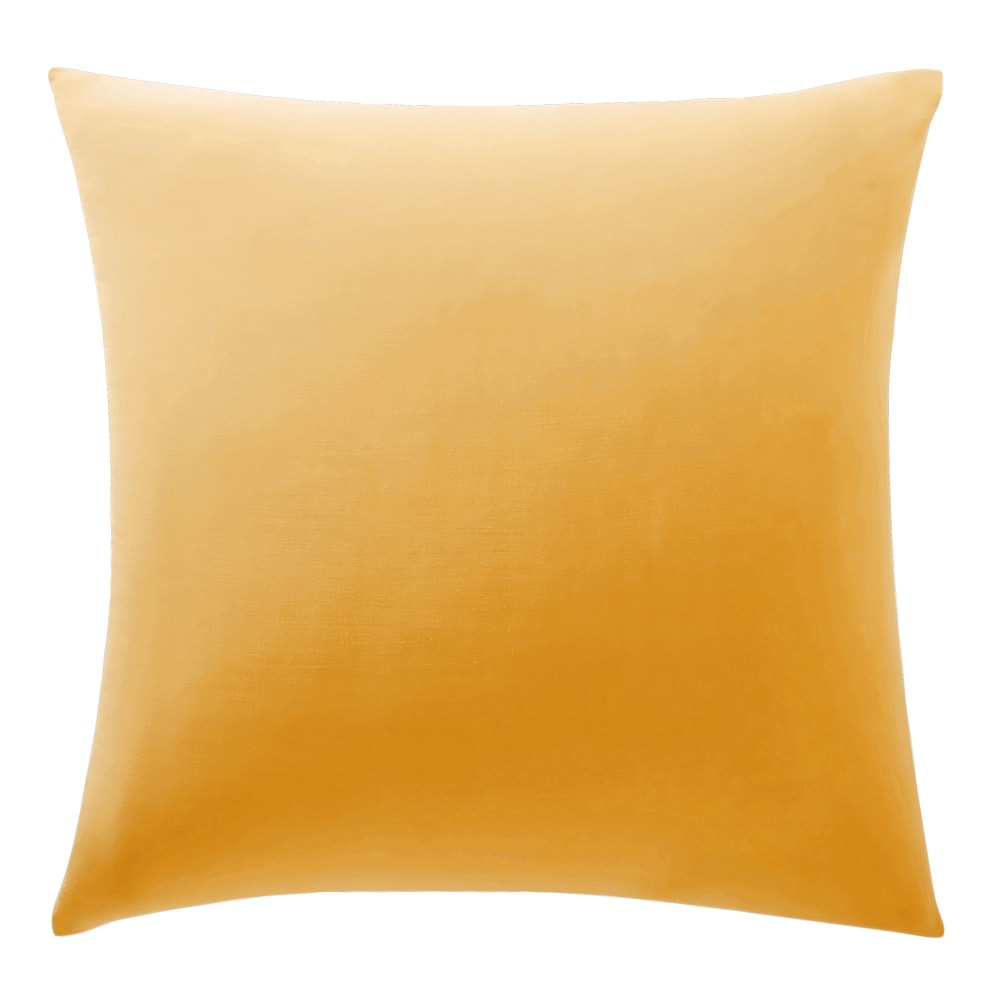 Taie sac en coton jaune maïs 63x63cm