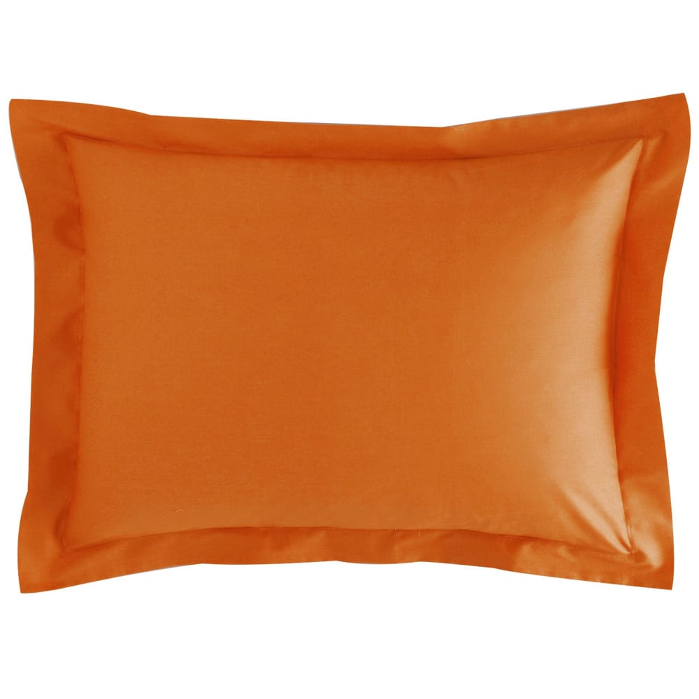 Taie volant en coton orange cuivré 63x63cm — vue 3