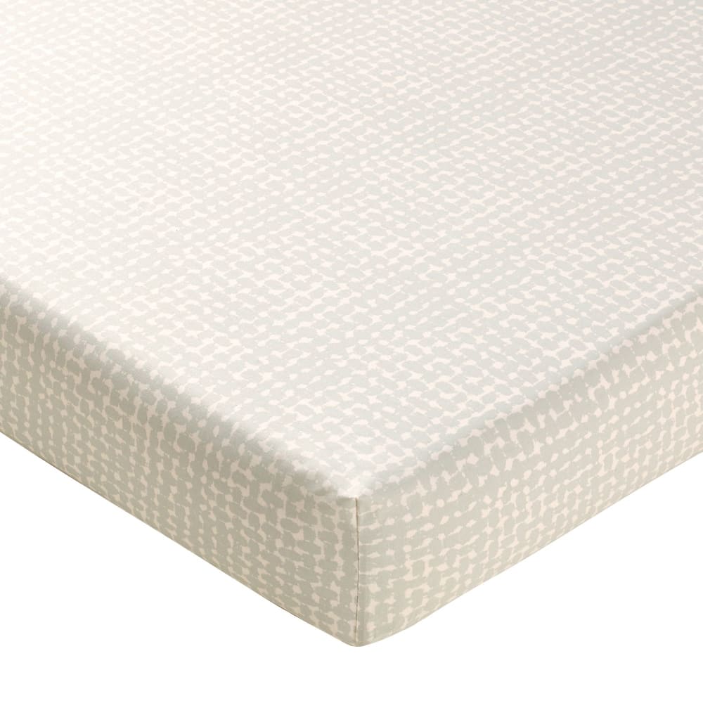 Drap-housse en coton multicolore 90x190x28cm