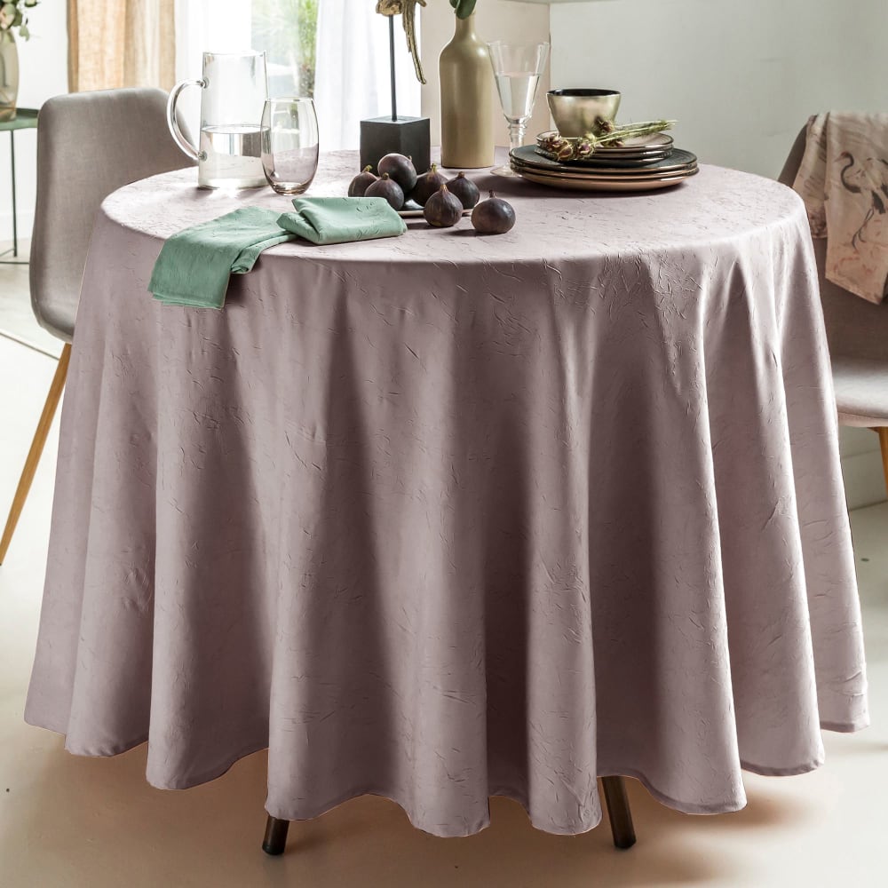 Nappe en polyester rose vieux rose 150x250cm Nappe en polyester rose vieux rose 150x250cm