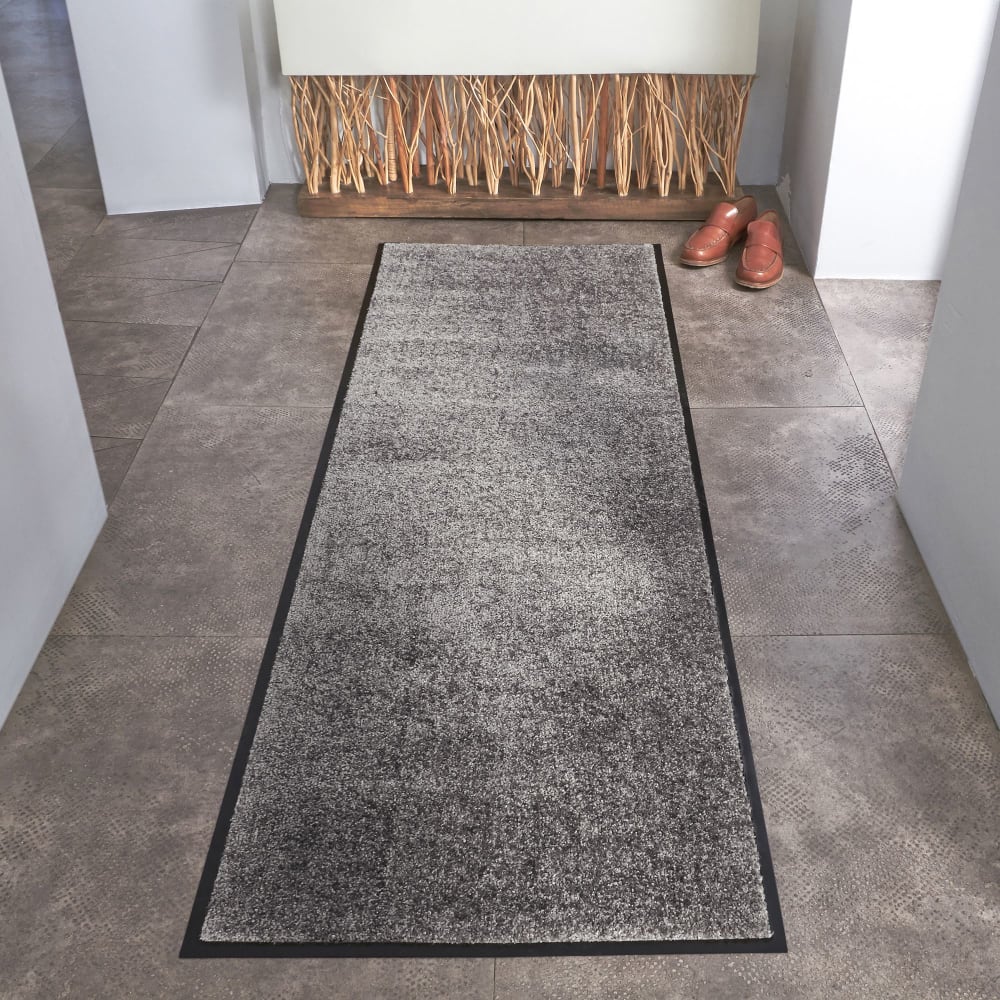 Tapis antipoussières en textile gris clair 60x180cm — vue 3