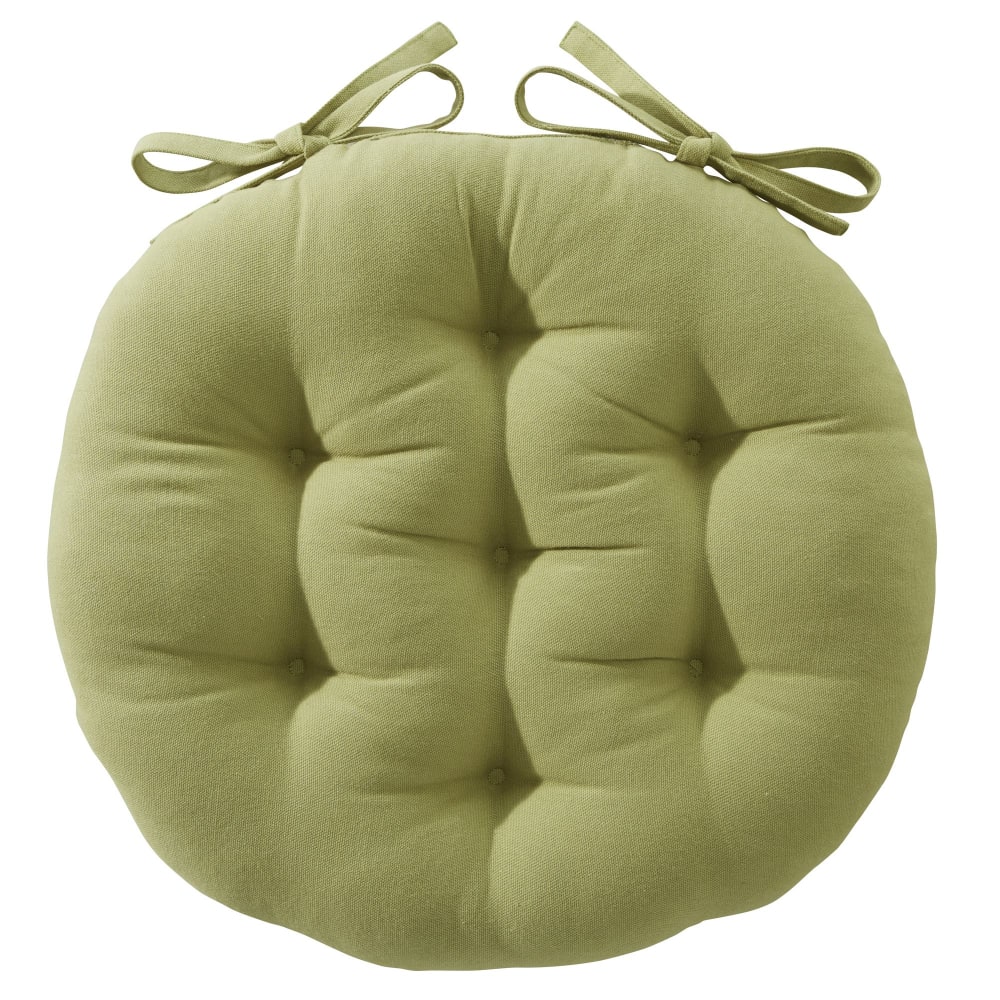 Lot de 2 Galettes en coton vert pistache ronde diam 40cm