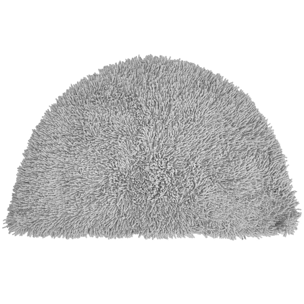 Tapis 1/2 lune en coton gris 55x85cm