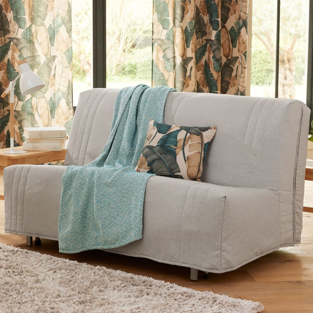 Housse de coussin en coton gris chiné 35x60cm — vue 4