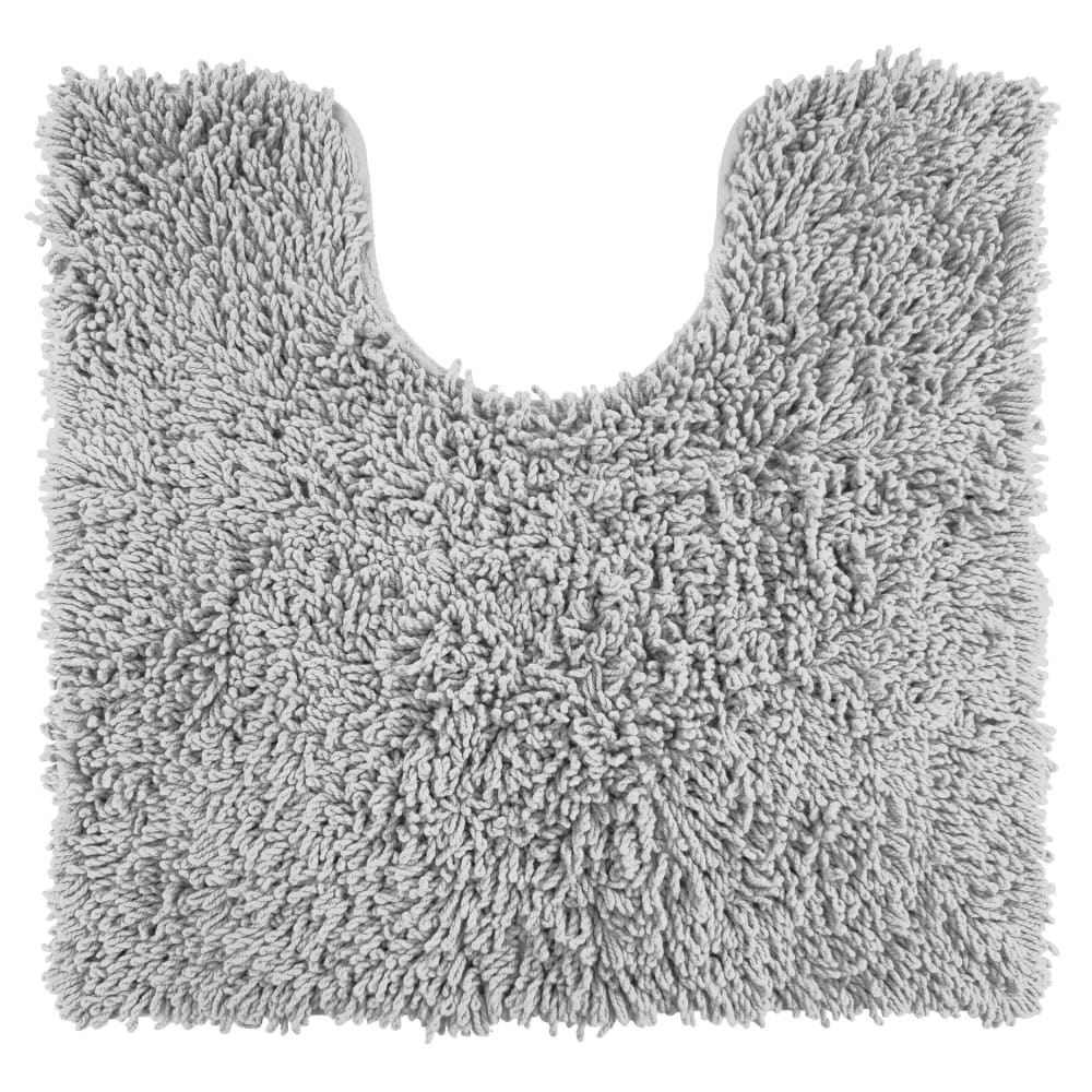 Tapis contour wc en coton gris 50x50cm