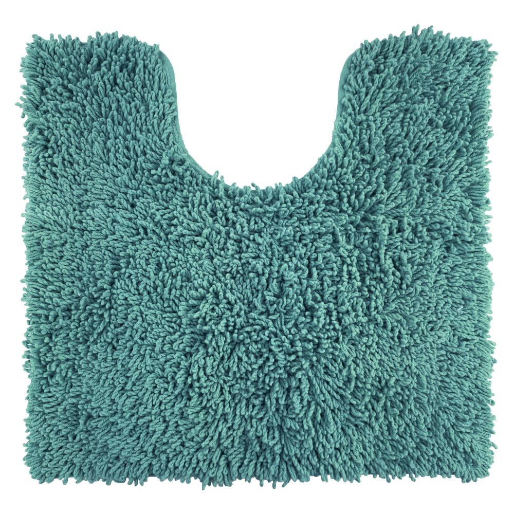 Tapis contour wc en coton vert céladon 50x50cm