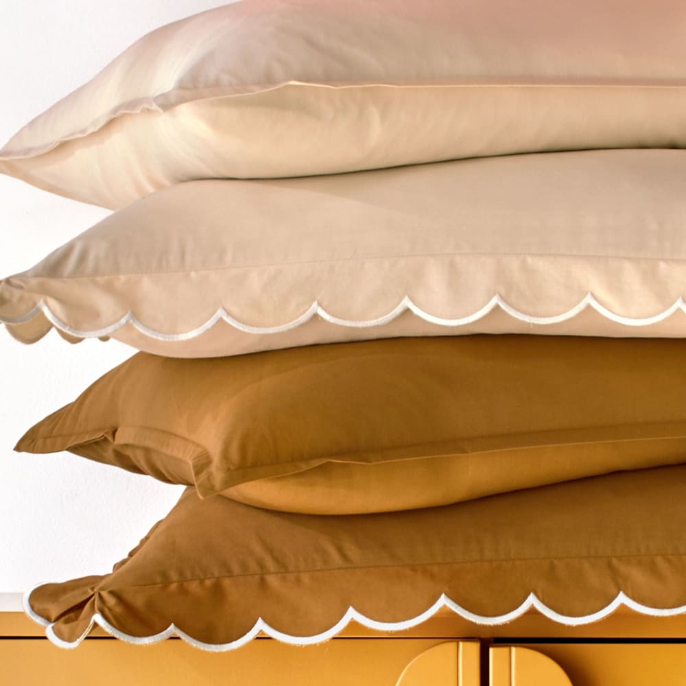 Housse de couette en coton vert bronze 260x240cm — vue 3