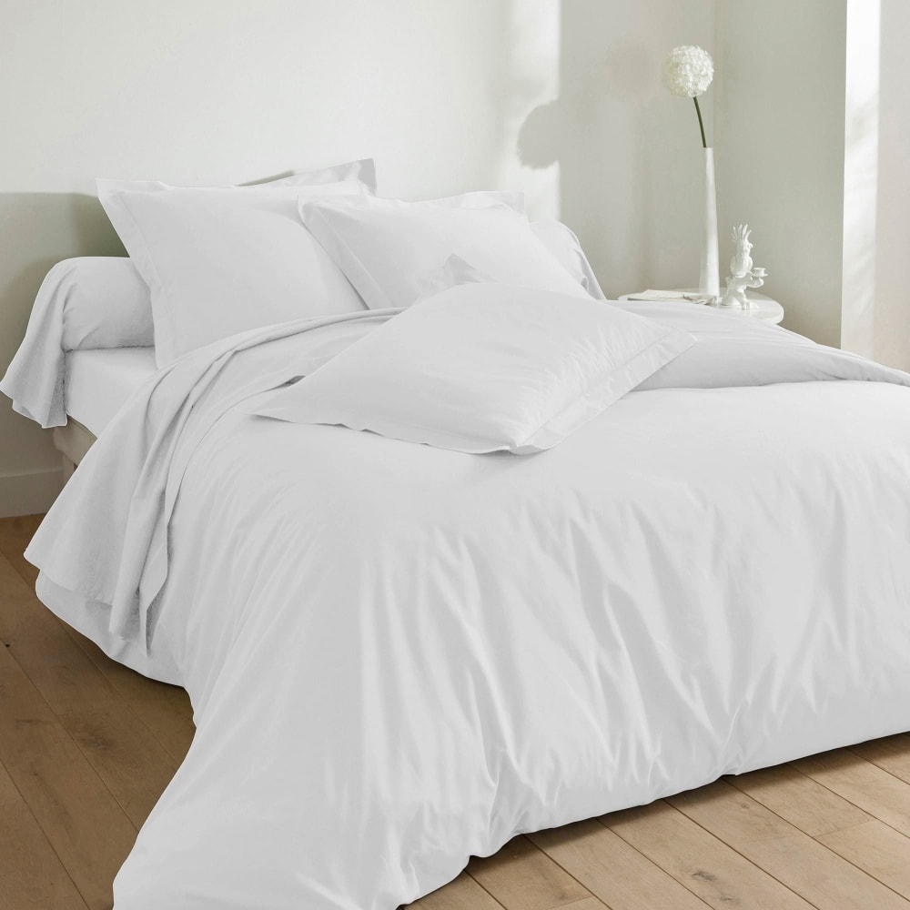 Housse de couette en coton blanc 140x200cm