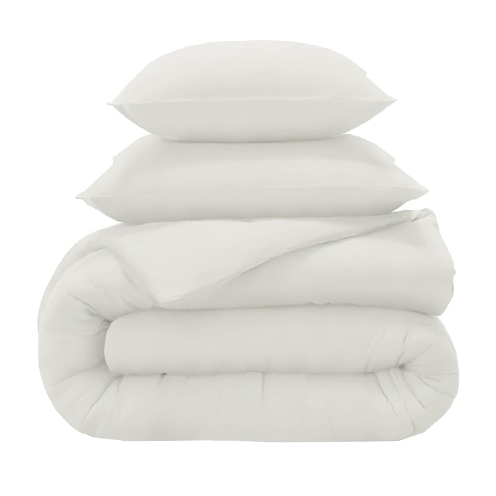 Housse de couette en coton blanc 140x200cm — vue 4