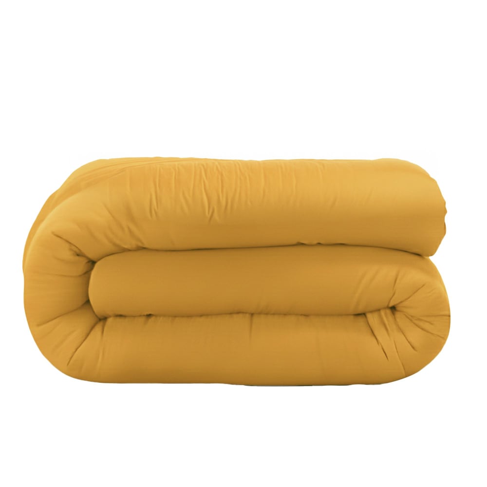 Housse de couette en coton jaune maïs 260x240cm — vue 3