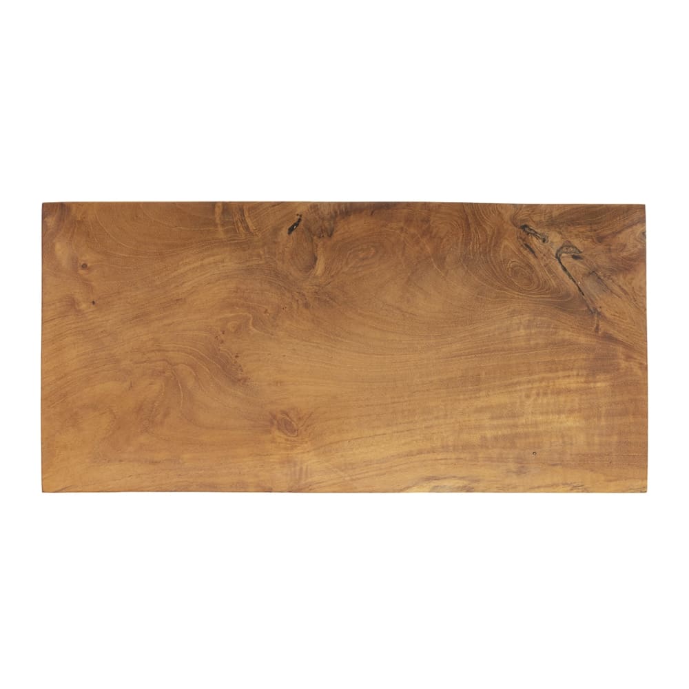 Plateau plat en teck recyclé m, 31 × 15 cm