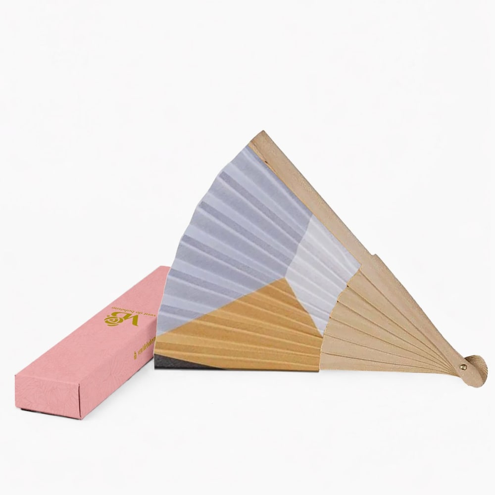 Fächer aus Birke Grafischer Druck Schwarz - Maisons Du Monde