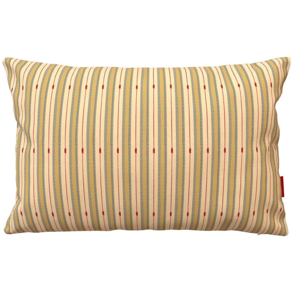 Housse de coussin extérieur 40x60 cm motif rayures ocre