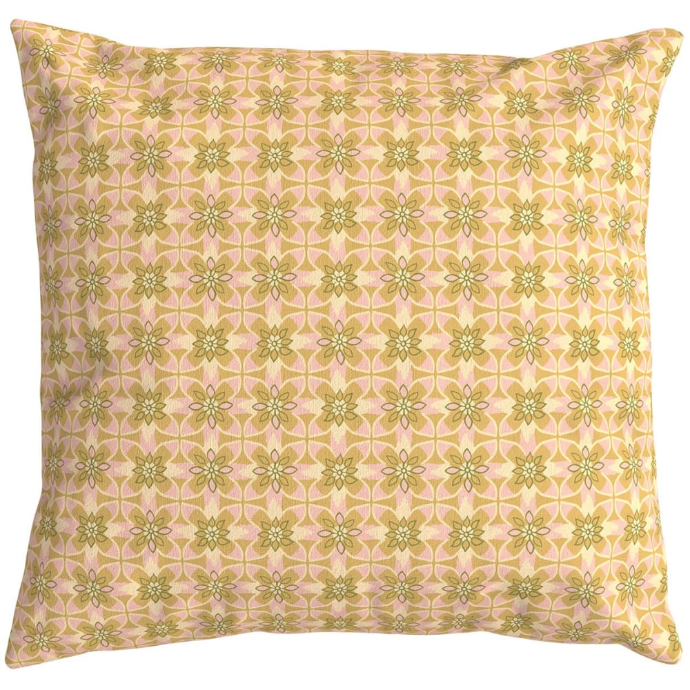 Housse de coussin extérieur 60x60 cm motif graphique ocre