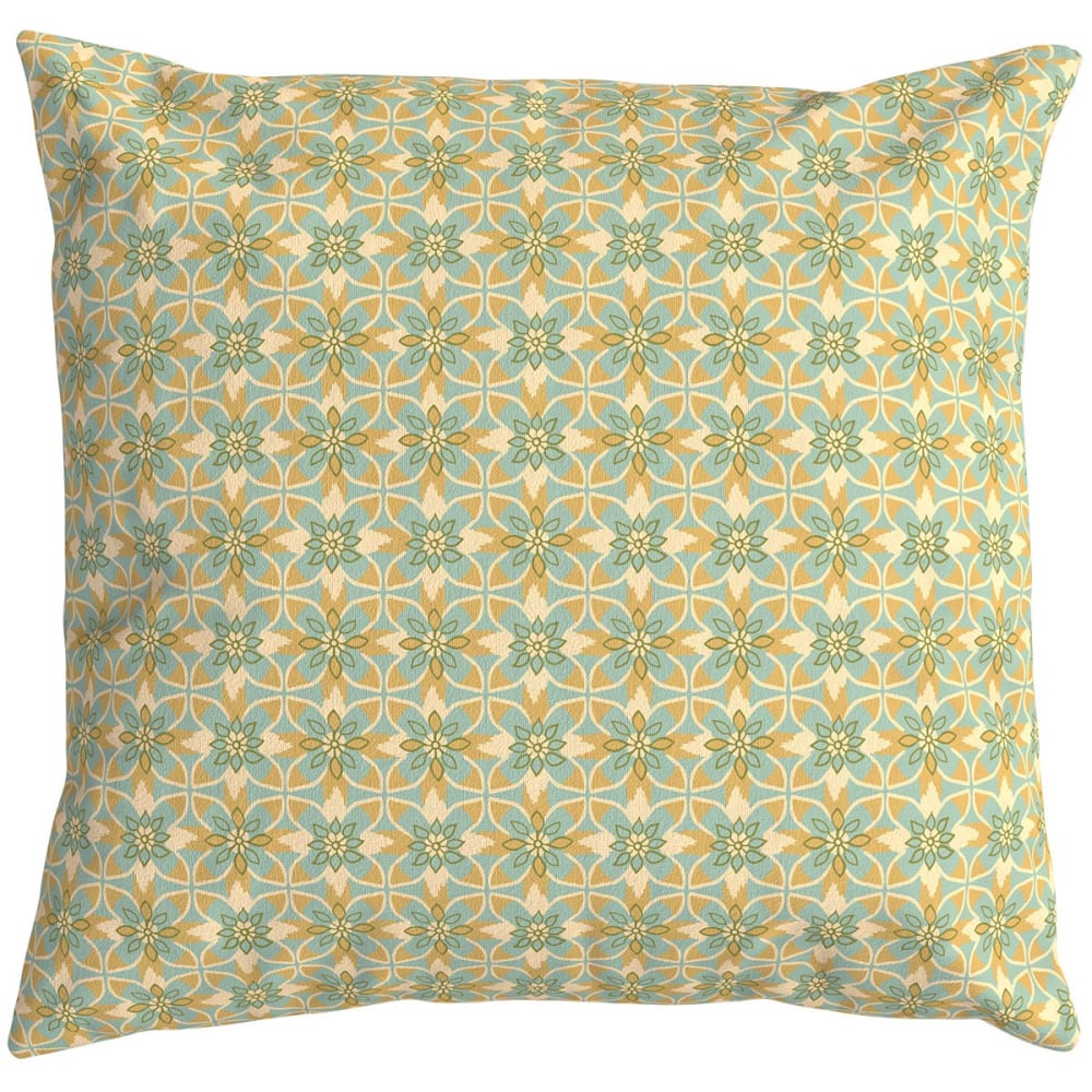 Housse de coussin extérieur 60x60 cm motif graphique celadon