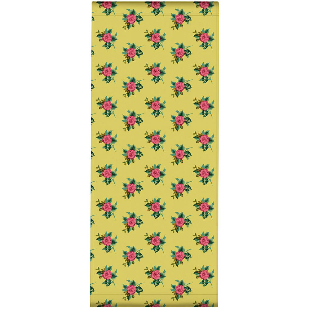 Toile outdoor pour transat, prête à poser, motif fleuri jaune