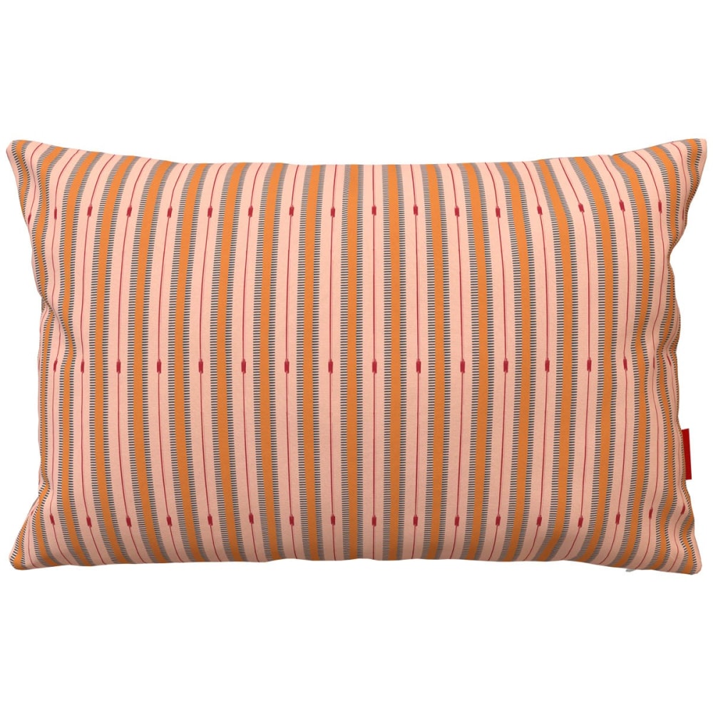 Housse de coussin extérieur 40x60 cm motif rayures rose