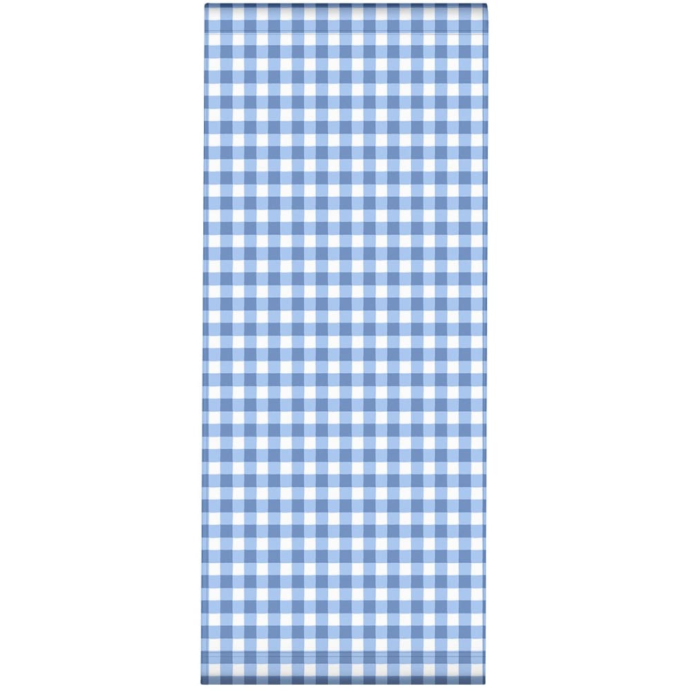 Toile outdoor pour transat, prête à poser, motif vichy bleu