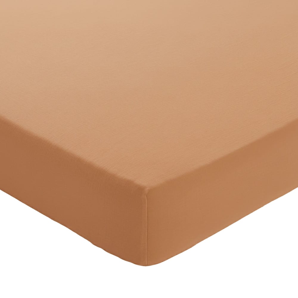 Drap-housse en coton rose des sables 180x200x28cm
