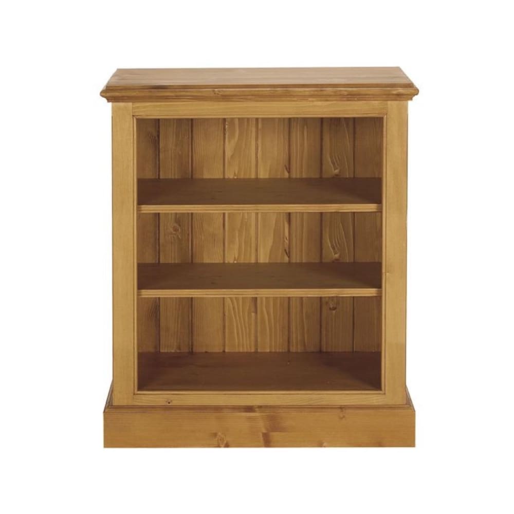 Bibliothèque basse en bois naturel