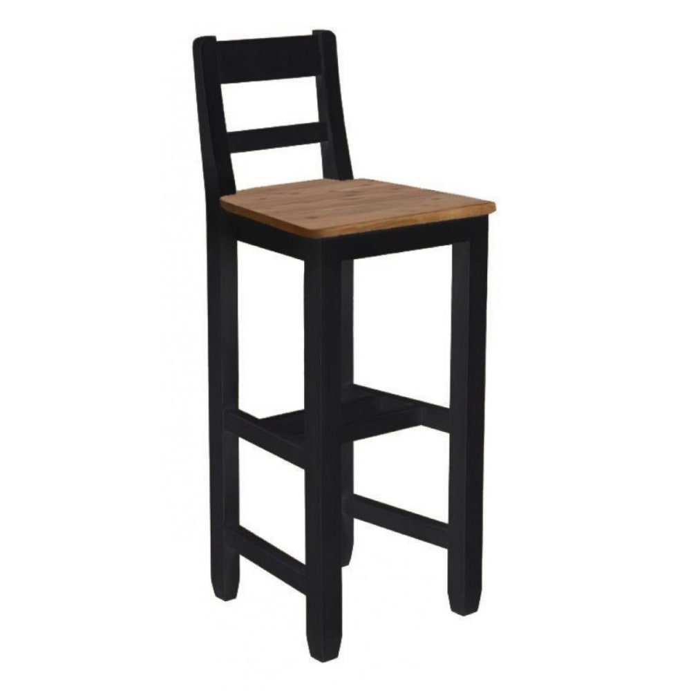 Chaise haute en bois noir