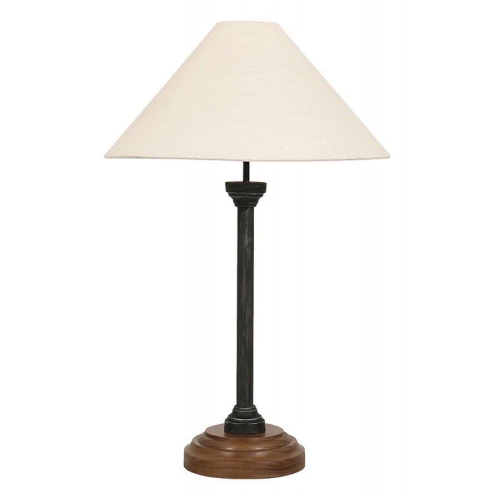 Lampe culot e27 en bois noir