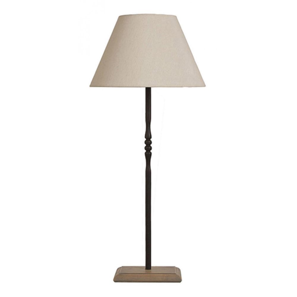 Lampe à poser en métal en résine gris