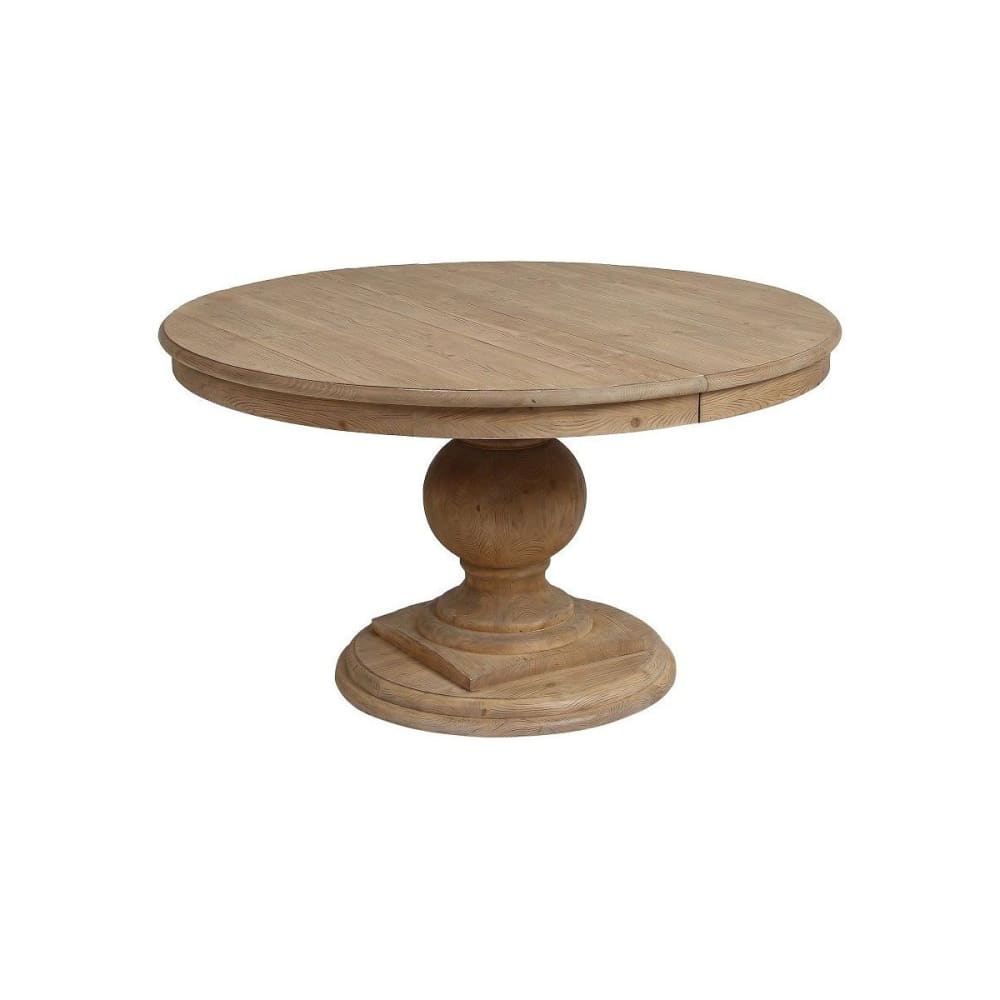 Table ronde extensible en bois beige