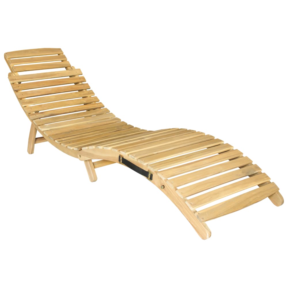 Bain de soleil pliant en acacia