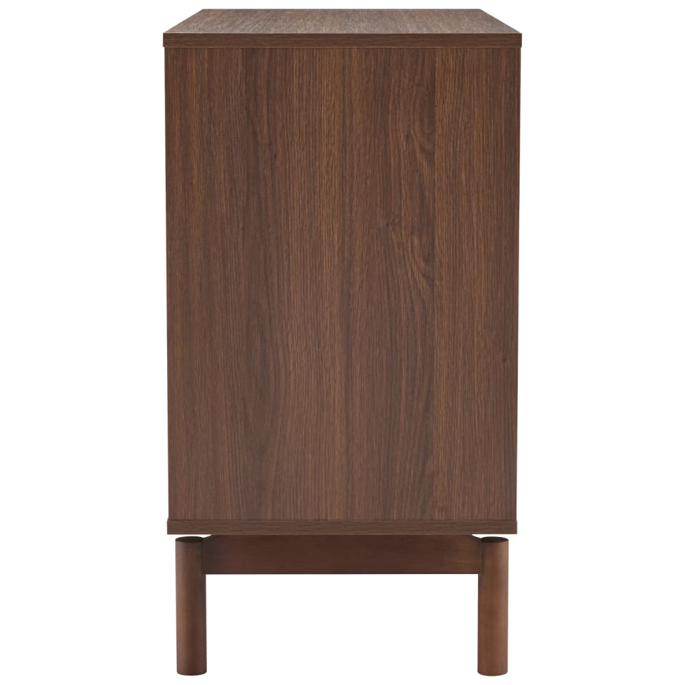 Commode en bois foncé 3 tiroirs 90cm