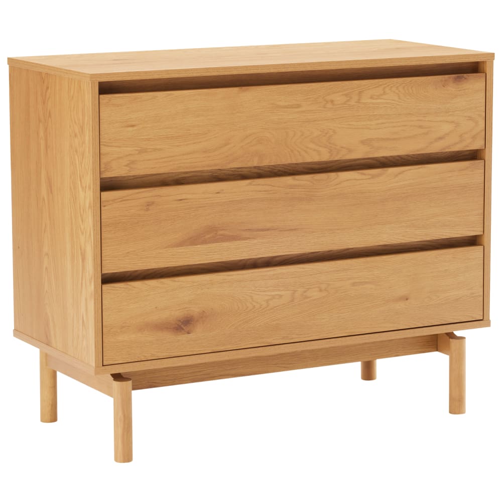 Commode en bois 3 tiroirs 90cm