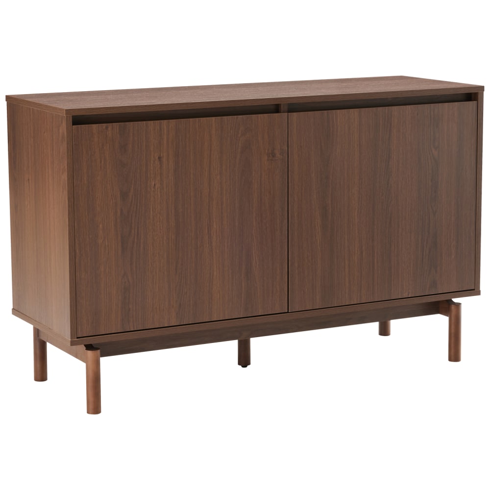 Buffet en bois foncé 2 portes 120cm