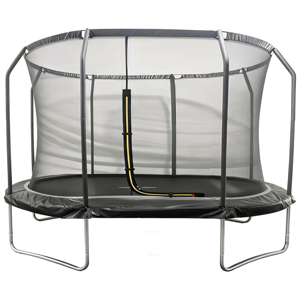 Ovales Trampolin 366x244cm schwarz mit Netz - Maisons Du Monde