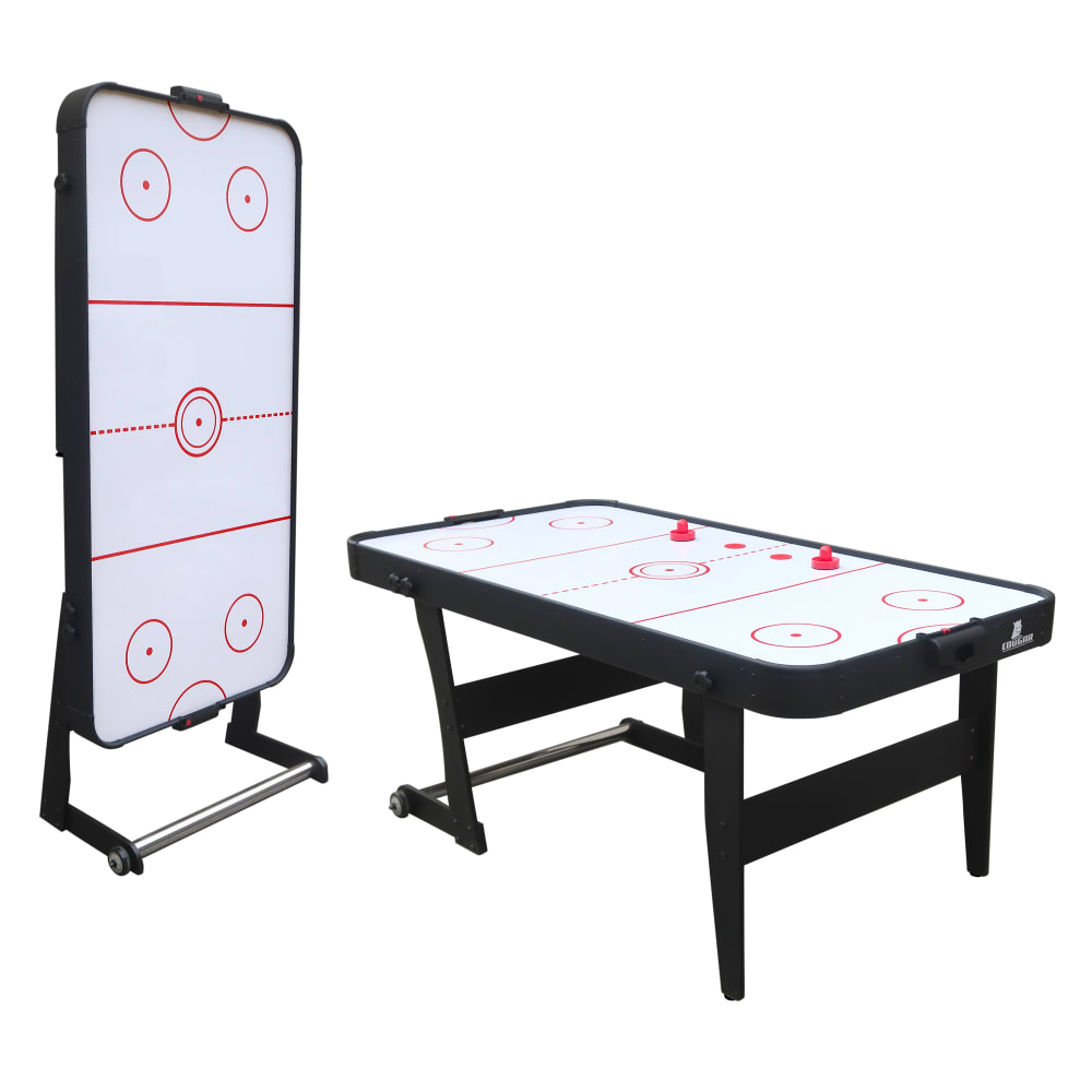 Cougar Airhockeytisch 6ft - Klappbar - inkl. Zubehör style modern Weiß Holz