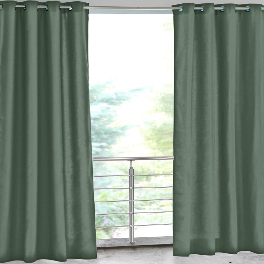 Rideau en polyester vert - kaki