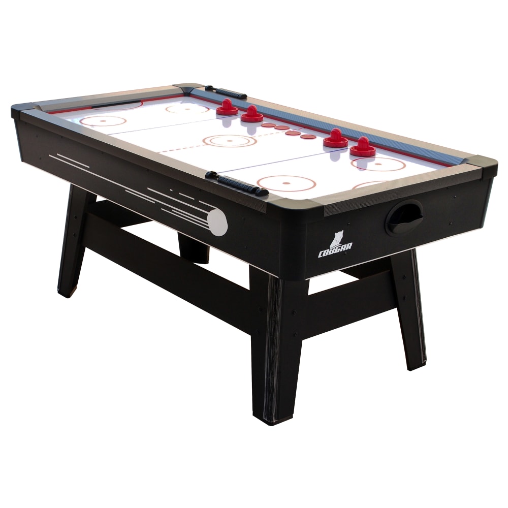 Cougar Airhockeytisch, inkl. Zubehör (Pucks & Pushers) style modern SCHWARZ HOLZ Kinder