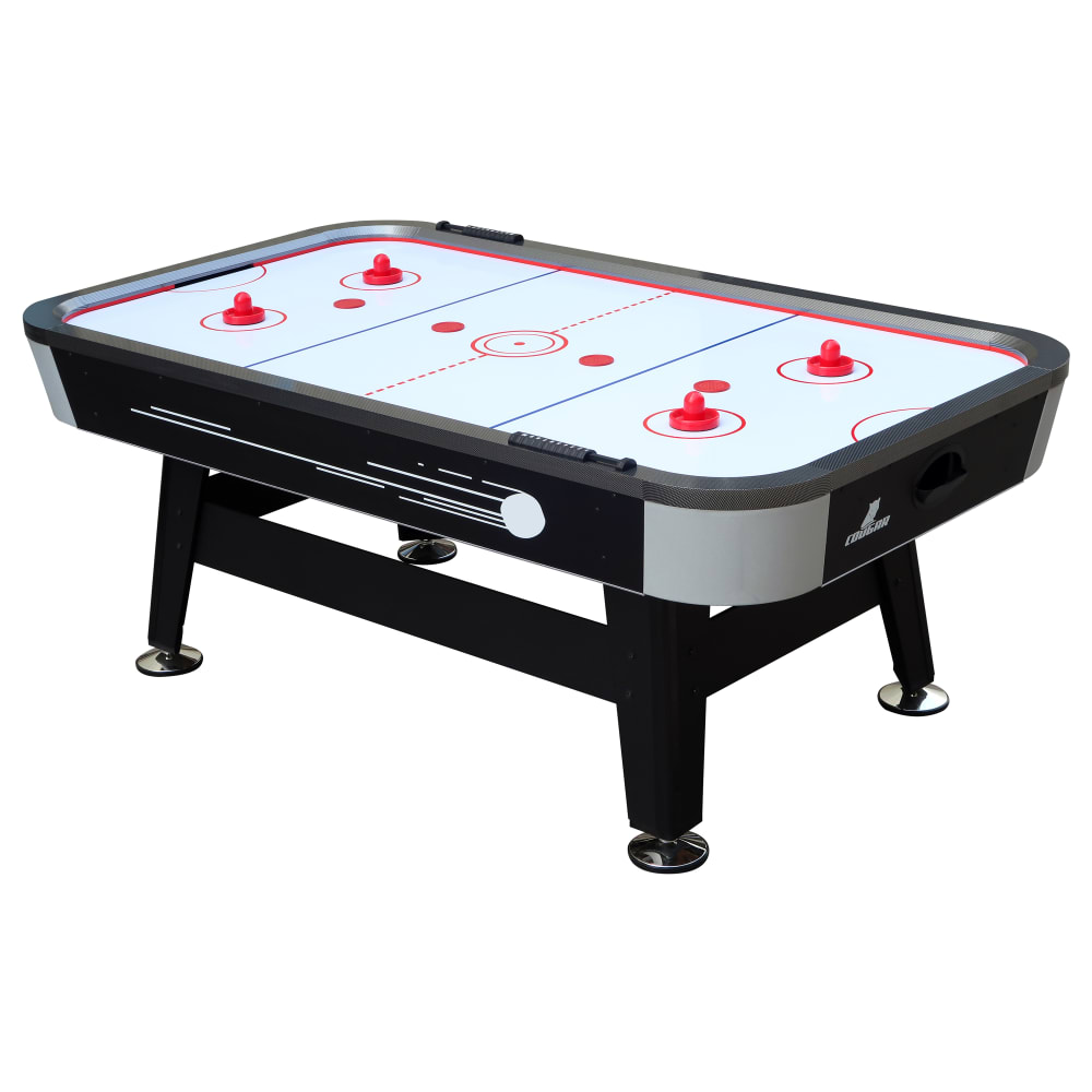Cougar Airhockeytisch 7ft - inkl. Zubehör (Pucks & Pushers) style modern SCHWARZ HOLZ Kinder