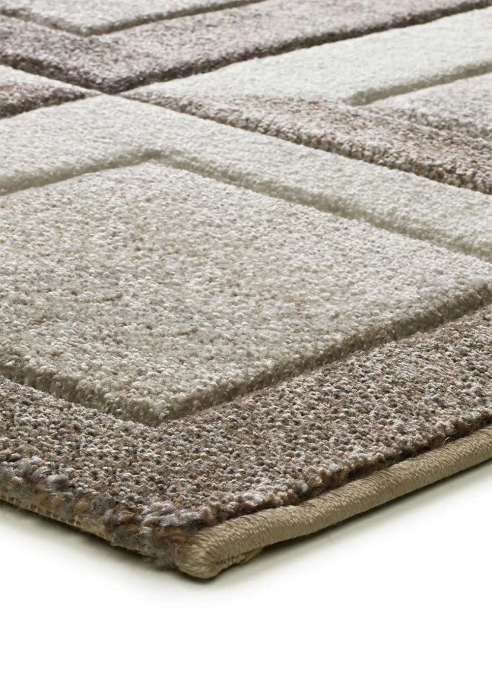 Tapis géométrique marron/crème 160x230 cm — vue 4