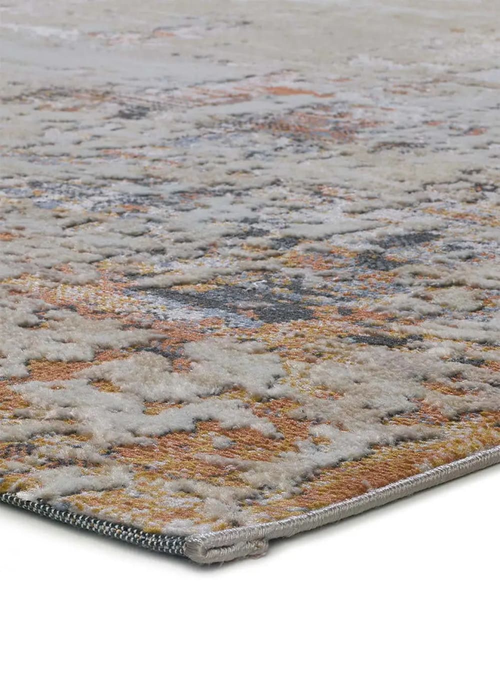 Tapis abstrait beige/cuivre/bleu 77x150 cm — vue 4