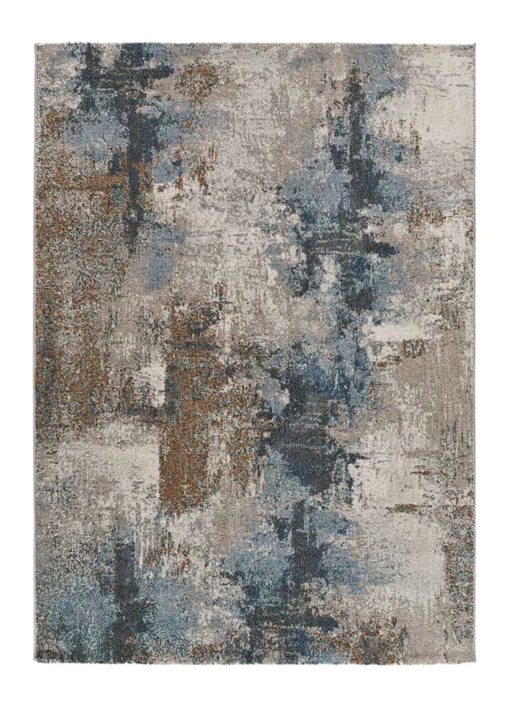 Tapis extérieur abstrait bleu/marron 160x230 cm