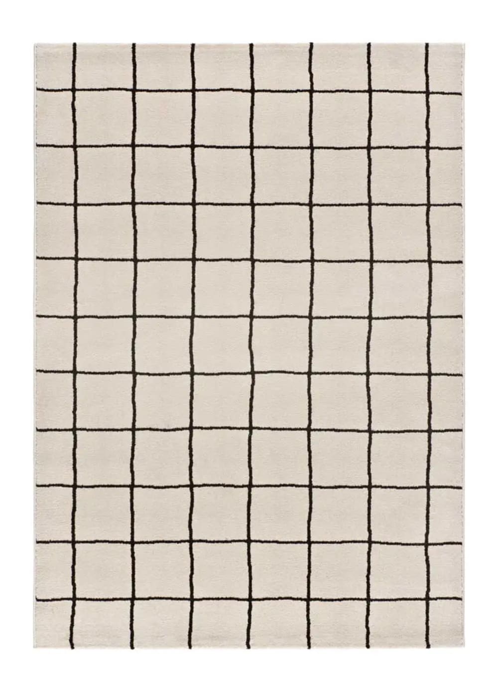 Tapis géométrique blanc/noir - 200x290