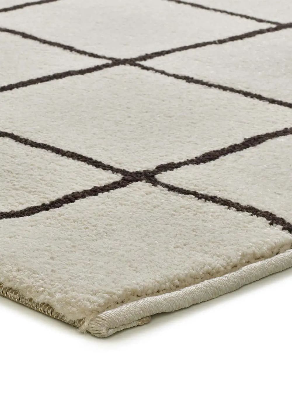 Tapis géométrique blanc/noir 200x290 cm — vue 4
