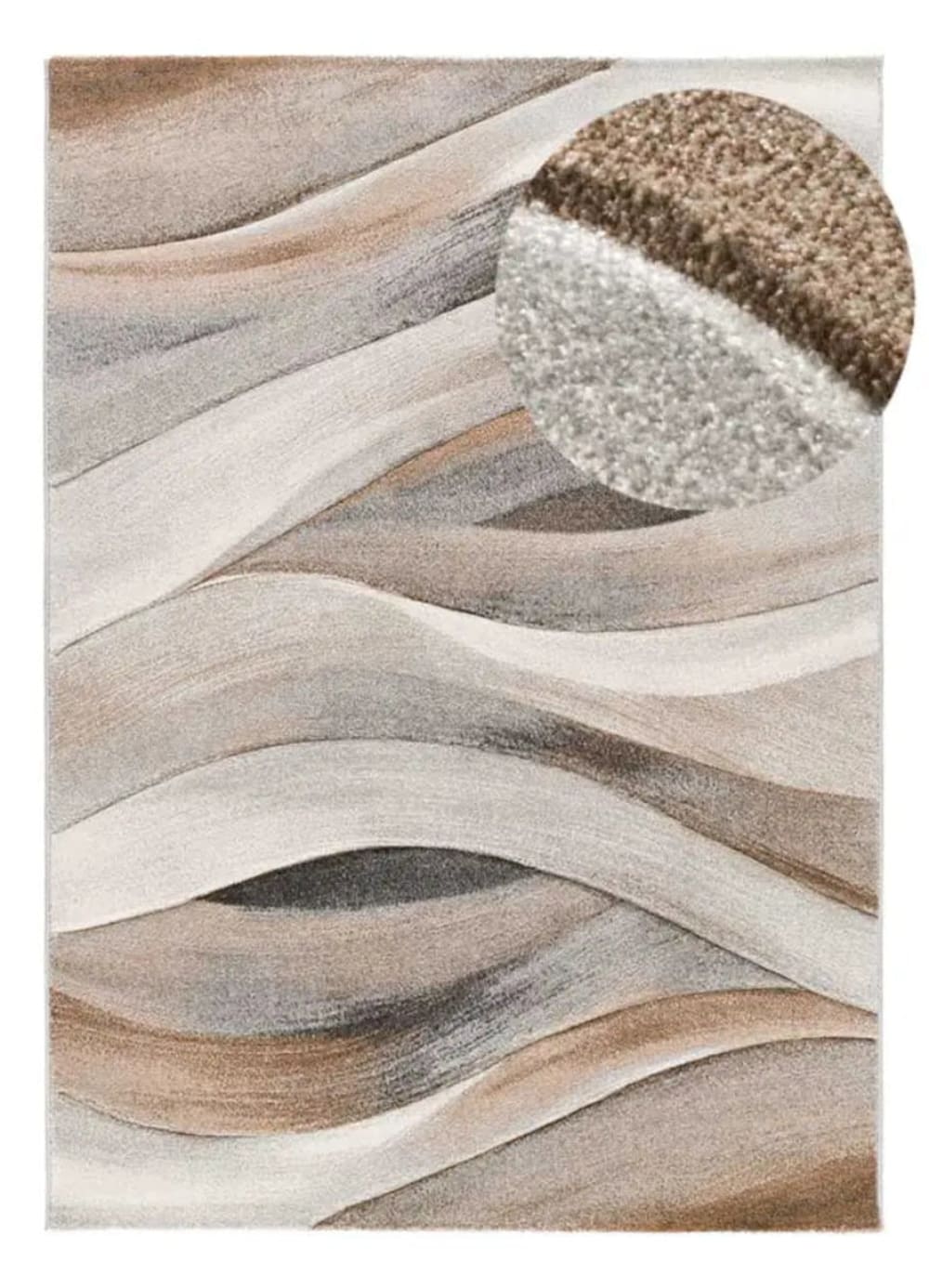 Tapis abstrait beige/marron 80x150 cm