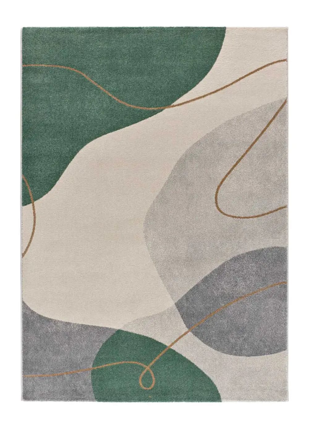 Tapis abstrait vert/beige